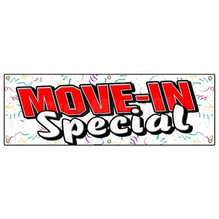 Signmission MOVE-IN-SPECIAL BANNER SIGN apartment rental rent storage free rent home B-72 Move-In-Special